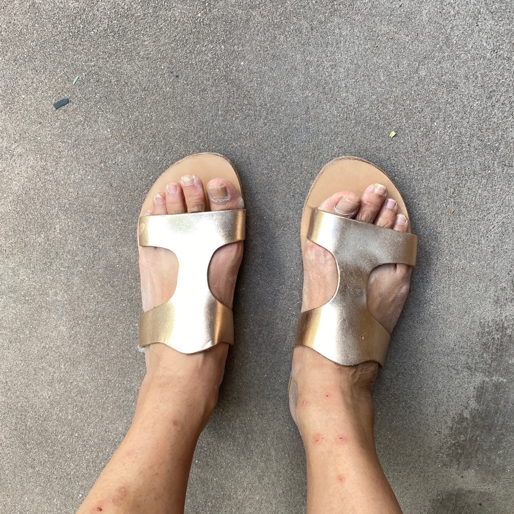 Ancient Greek Sandals in rose gold